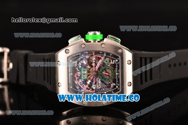 Richard Mille RM11-01 Mancini Chronograph Swiss Valjoux 7750 Automatic Steel Case with Skeleton Dial and White Markers - 1:1 Original - Click Image to Close